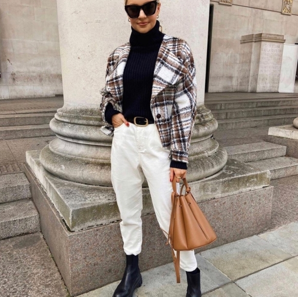 Greylin Jackets & Blazers - Anthropologie Greylin Plaid Oversized Shacket Size L EUC